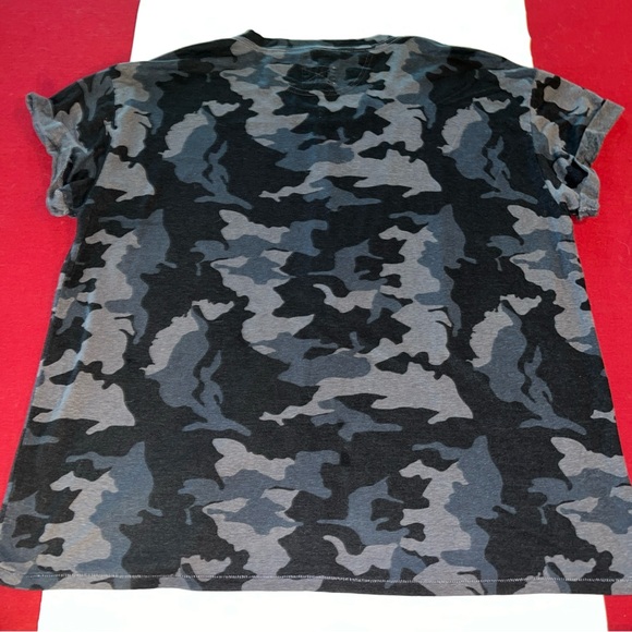 prAna CAMO Black Gray Shirt Rolled sleeves women 2xl Cozy-Up Pullover Casual Top - Picture 9 of 11